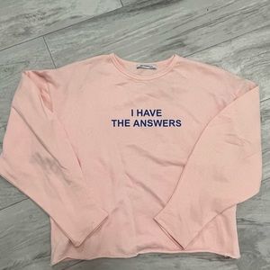Zara salmon pink colored sweatshirt